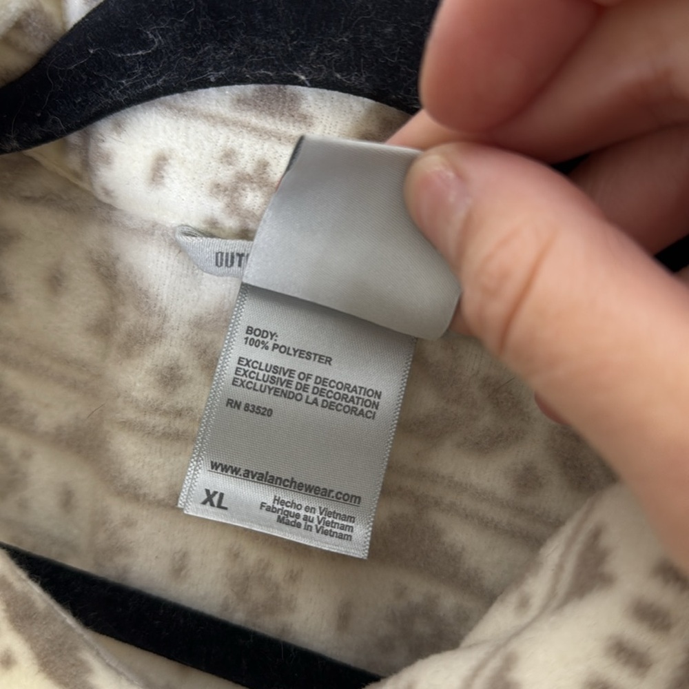 Avalanche Polyester Patterned White And Tan Women… - image 4